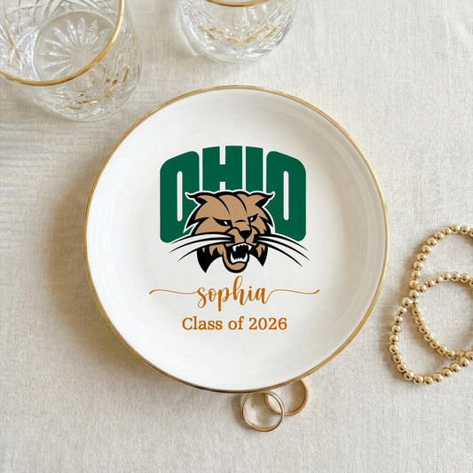 Personalised University College Graduation Gift Ring Dish, Trinket Keepsake, Decor High School, Custom Acceptance Gift, Class of 2026 Gifts