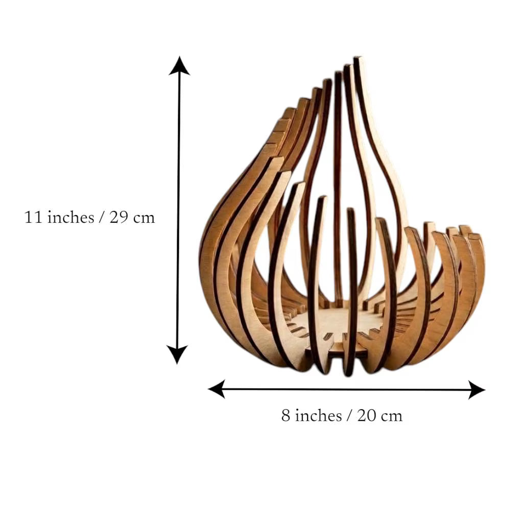 Natural Birch Wood Lanterns | Boho Laser-Cut Shadow Decor, Table Centrepiece Gift