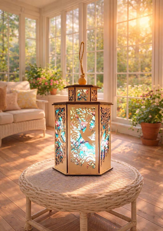 Hummingbird Lantern Light, Bird Lover Gift, Memorial Lantern