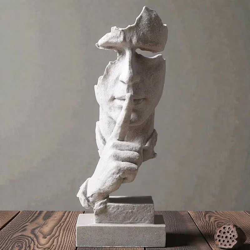 Abstract Face Sculpture Ornament | Handmade Modern Art Statue | Minimalist Home Décor | Contemporary Face Art
