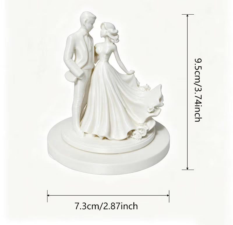 Personalized Wedding Couple Sculpture, Custom Bride & Groom Figurine, Romantic Anniversary Statue, Elegant Home Decor, Unique Wedding Gift