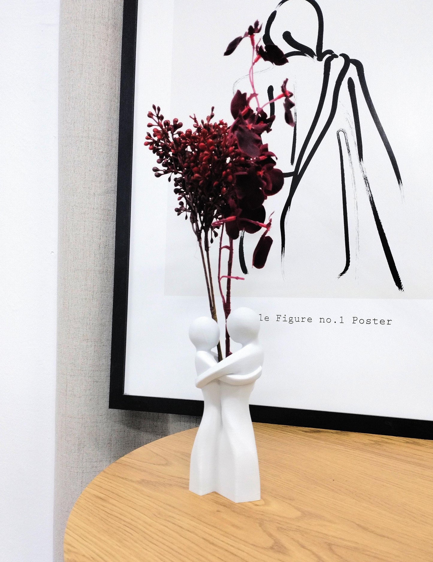 Loving Embrace - Unique Decorative Vase for Home Decor Sculpture Centerpiece