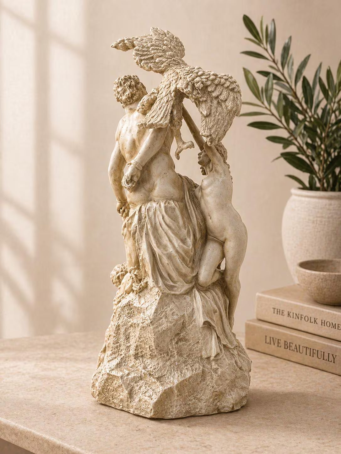 Prometheus Statue, Greek Mythology Sculpture, Eagle Figure, Classical Decor, Luxury Home Accent, Resin Art, Statement Sculpture, Zeus Statue