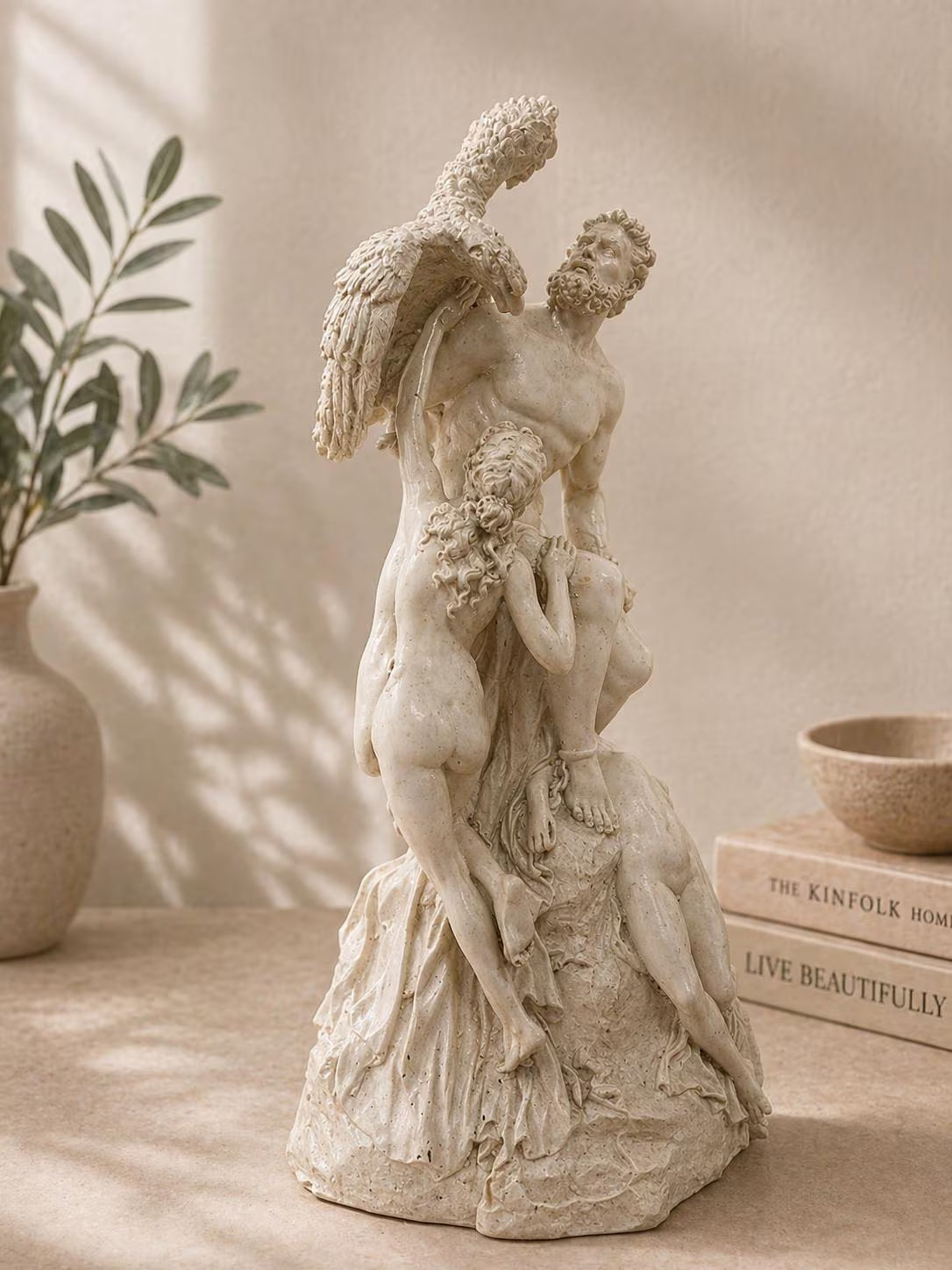 Prometheus Statue, Greek Mythology Sculpture, Eagle Figure, Classical Decor, Luxury Home Accent, Resin Art, Statement Sculpture, Zeus Statue