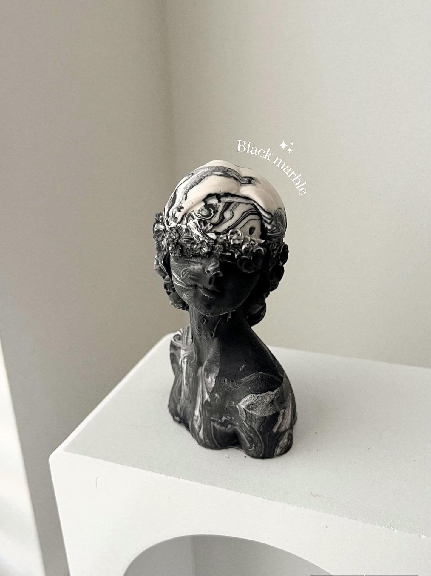 Lady statue, custom colour effects | Handmade | Jesmonite | neutral home decor and gifts.