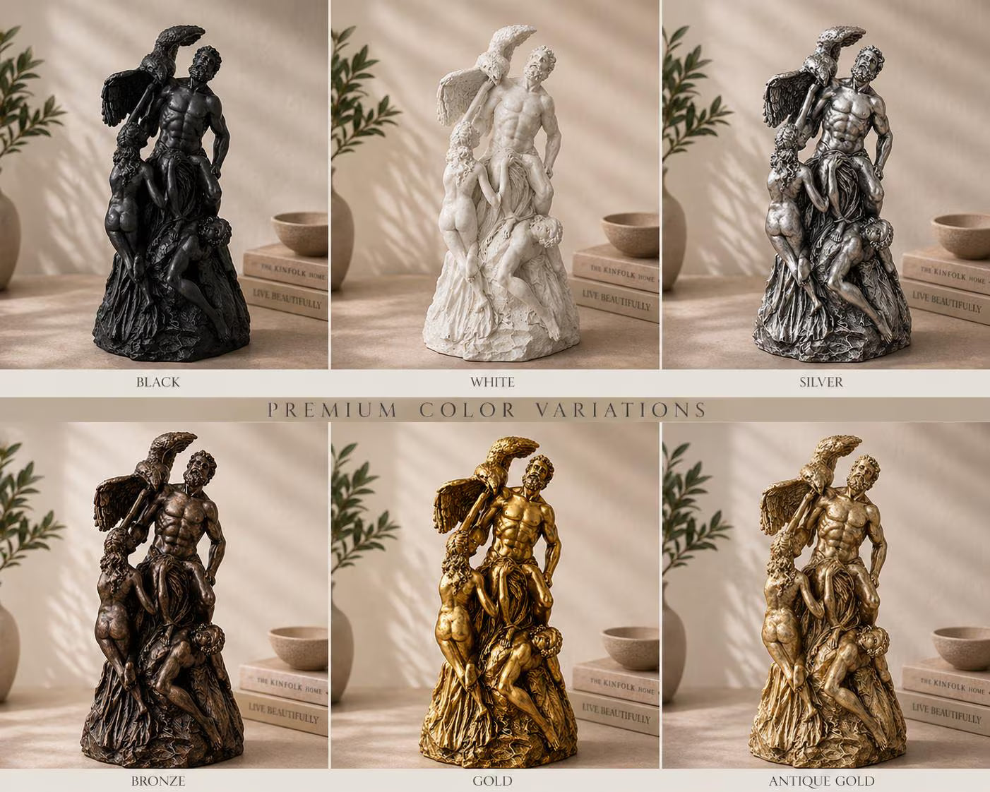 Prometheus Statue, Greek Mythology Sculpture, Eagle Figure, Classical Decor, Luxury Home Accent, Resin Art, Statement Sculpture, Zeus Statue
