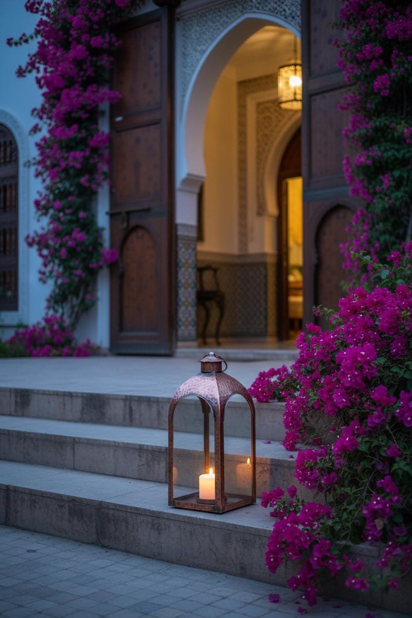 Handcrafted Copper Arch Lantern — Hand-Hammered Antique Patina, Indoor & Outdoor Candle Lantern