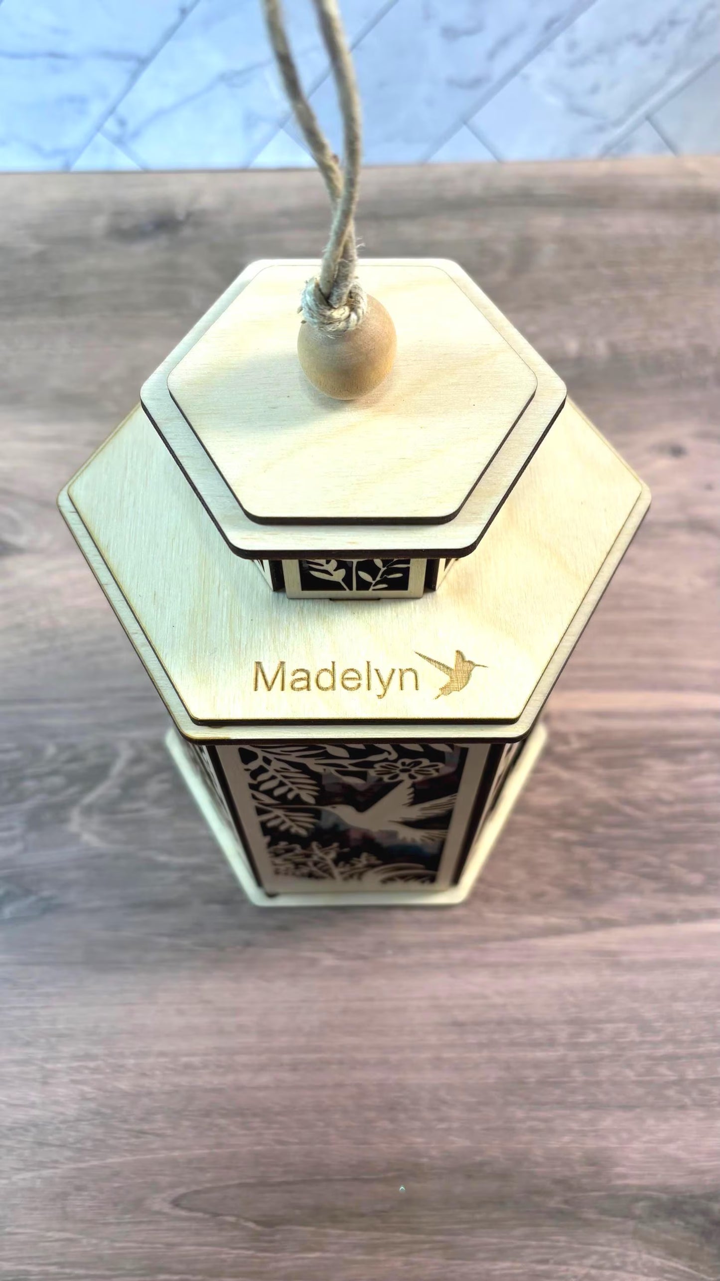 Hummingbird Lantern Light, Bird Lover Gift, Memorial Lantern