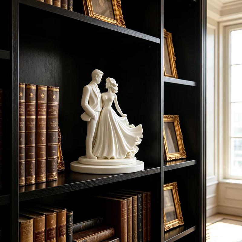 Personalized Wedding Couple Sculpture, Custom Bride & Groom Figurine, Romantic Anniversary Statue, Elegant Home Decor, Unique Wedding Gift