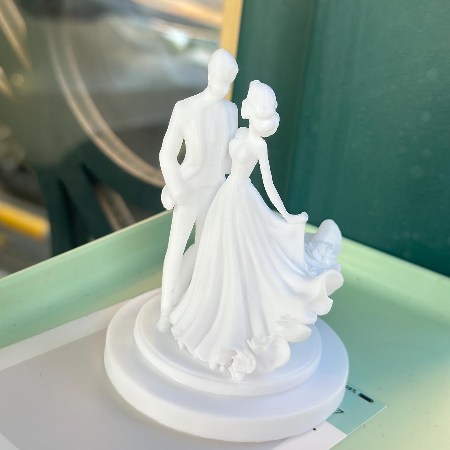 Personalized Wedding Couple Sculpture, Custom Bride & Groom Figurine, Romantic Anniversary Statue, Elegant Home Decor, Unique Wedding Gift
