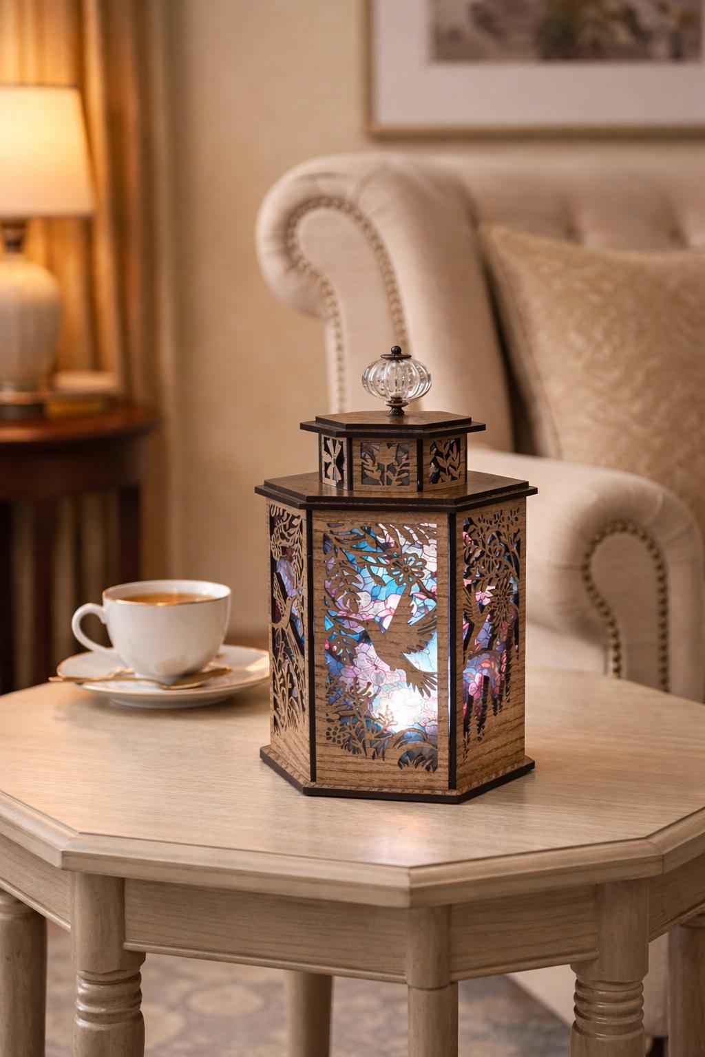Hummingbird Lantern Light, Bird Lover Gift, Memorial Lantern
